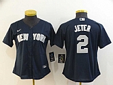 Women Yankees 2 Derek Jeter Navy 2020 Nike Cool Base Jersey,baseball caps,new era cap wholesale,wholesale hats